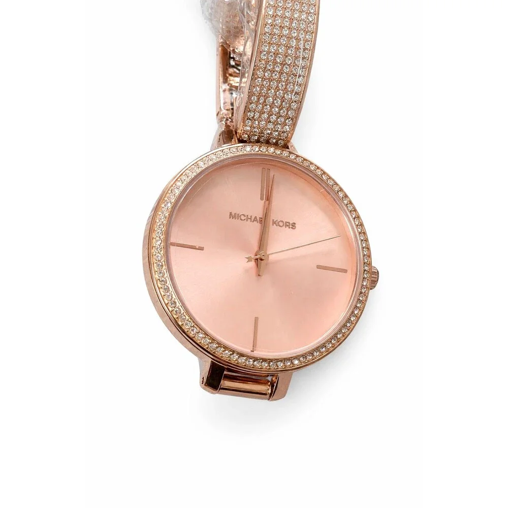Michael Kors Jaryn Women's Rose Gold-Tone Crystal Watch MK3785 36mm